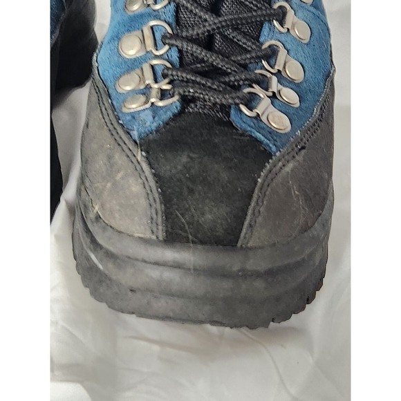 womens size 6.5 vintage y2k Bongo chunky platform shoe Emo Goth Blue Logo - Picture 3 of 13